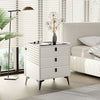 LED Bedside Table Wireless USB Charging High Gloss Smart Nightstand Organizer