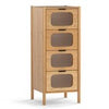 Bamboo Storage Cabinet 4-Drawer Dresser-Natural