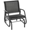 Outdoor Gliding Swing Chair Garden Seat with Mesh Seat Curved Back Steel Frame