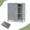 Freestanding Kitchen Cupboard Storage Organizer w/Large Drawer-White