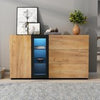 Modern Chest of Drawers Sideboard Storage Cabinet with LED Lights & Shelves