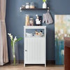 Single Door Floor Cabinet Bathroom Floor Cabinet-White