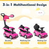 Kids Sliding Car w/Sound for Boys Girls 18-36 Months Old Pink