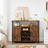 Rustic Sideboard Cabinet Wine Rack Buffet Table Storage for Kitchen Bar