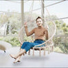 Relax Hanging Chair Swing Hammock Uplifting Robust For Indoor &Outdoor Use Beige