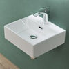 Bathroom Sink Countertop Wash Basin Ceramic Wall Mounted Rectangle Sink