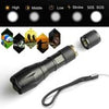 High Power Adjustable Focus LED Flashlight 5 Modes with Battery and Charger
