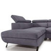 Corner  Sofa Bed ALICO Left Grey With Storage And Adjustable Headrests