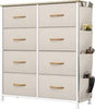 Chest of Drawers 8 Drawer Storage Dresser Organizer Unit for Bedroom Living Room