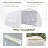 6 x 3 x 2 m Polytunnel Greenhouse Pollytunnel Tent w/ Metal Frame White