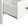 Off-White 3 Drawer Chest - Scandinavian Wooden Storage Unit, Metal Handles