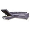 Corner  Sofa Bed ALICO Left Grey With Storage And Adjustable Headrests