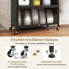 Kitchen Freestanding Bakers Rack Buffet Cabinet with Storage-Black