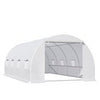 6 x 3 x 2 m Polytunnel Greenhouse Pollytunnel Tent w/ Metal Frame White