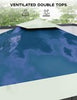3x3m Pop-up Heavy Duty Gazebo Garden Canopy Tent Detachable w/ Mosquito Netting