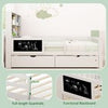 Single Size Bed Frame Solid Wood Platform Bed w/2 Storage Drawers