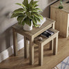 Nest of Tables Solid Pine Wood Set of 2 Coffee Side Table Living Room Furniture