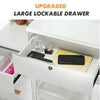 Dressing Table Set Vanity Makeup Desk with Mirror and Stool 3-Color LED Light UK