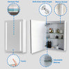 LED Bathroom Mirror Cabinet with Shaver Socket Demister Sensor Lights Vertically