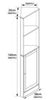 Corner Shelf Unit Bathroom Storage Cabinet with 2 Shelves 1 Door Display Tallboy