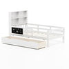 Single Size Solid Wood Platform Bed w/ 2 Storage Drawers