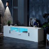 TV Stand 160cm High Gloss TV Unit Cabinet Sideboard With LED Light & Drawers