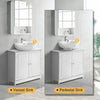 Bathroom Under Sink Cabinet | 2 Door White Under Sink Storage | Cupboard Unit