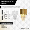 Modern Glass Wall Sconce Lights Bedroom Living Room Bedside E14 Bulb Fixture