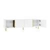 Modern High Gloss White Coffee Table & TV Cabinet Combination Set Storage Unit