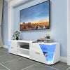 150cm Modern TV Unit Cabinet TV Stand High Gloss 2 Door with LED Light Home Room