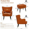 Velvet Armchair with Footstool Wing Back Chair Lounge Sofa Accent Seat