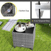 3 Piece Patio Rattan Sofa Set Outdoor Wicker Conversation Set-White