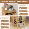 Bamboo Storage Cabinet 4-Drawer Dresser-Natural