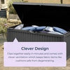 Garden Storage Box Plastic Outdoor Lock Lid Large 336L Patio Container Wheels