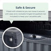 Garden Storage Box Plastic Outdoor Lock Lid Large 336L Patio Container Wheels
