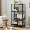 4-Tier Foldable Storage Shelf Collapsible Storage Rack-Black