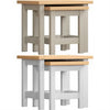 Nest of 2 Tables Side End Square Modern Table Set Living Room Display