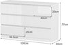 120CM High Gloss Chest of 6 7 8Drawers Tall Wide Bedside Table Cabinet Furniture