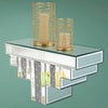 Silver Mirrored Jewelled Wall Shelf Art Deco Home Décor Storage Floating Shelf