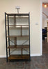 Vintage Industrial Bookcase Rustic Storage Cabinet Tall Shelf Metal Display Unit
