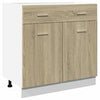 Kitchen Cabinet Home Storage Shelf Organiser Cupboard Engineered Wood vidaXL