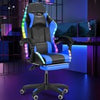 Blue Reclining Gaming Chair with Footrest & Bluetooth Speakers & RGB LED Yludier