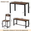 Dining Table and 2 Chairs 1 Bench Set Metal Home kitchen Dinging Room Furnitture