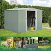 6 X 8 FT Outdoor Storage Shed Large Tool Utility Organizer House 2 Sliding Doors