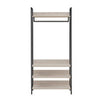 Industrial Open Wardrobe Clothes Rail Rack Bedroom Storage 4 Shelves