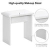 White Dressing Table with LED Lights Mirror Stool Drawers Vanity Makeup Desk Set