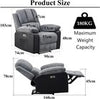 ELECTRIC RECLINER ARMCHAIR 8 POINT HEATED FABRIC MASSAGE RECLINER CHAIR SOFA