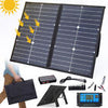 Portable 100W Solar Panel Kit + 100A Controller Camping Charger Power Station RV