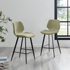 **Seconds** Nyla 2x Sage Green Fabric Bar Chair Black Leg