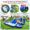 Giant Water Slide Park 5-In-1 Inflatable Jumping House w/Dual Slides